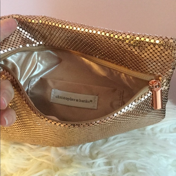 NWT Rose Gold Clutch from Christopher and Banks - Picture 3 of 3